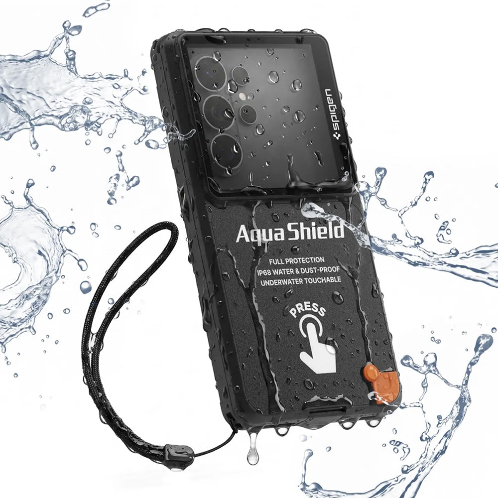 Spigen Universal Waterproof Case, Aqua Shield A604, Black ACS11675