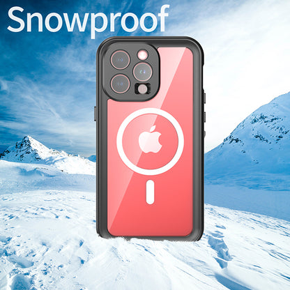 Wodoodporne etui MagSafe do Apple iPhone 15 Pro Max, ShellBox, czarne