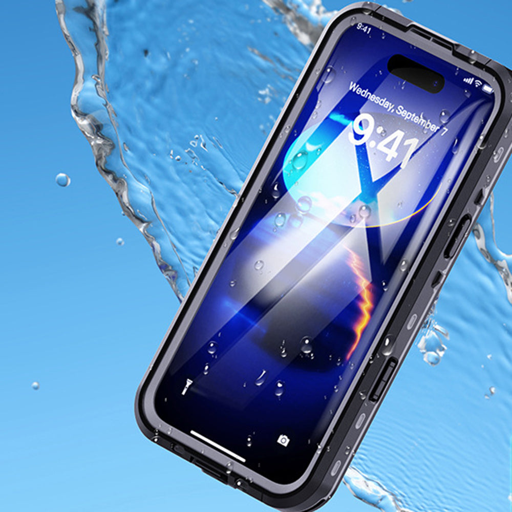 Waterproof Case for Apple iPhone 16 Pro Max, ShellBox, Black