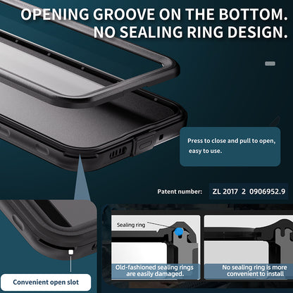 Waterproof Case for Samsung Galaxy A16 5G A166 / A16 4G A165, ShellBox, Black