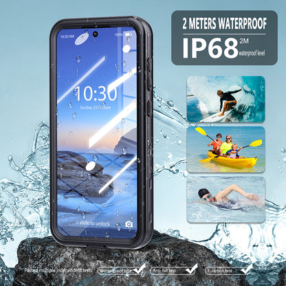 Waterproof Case for Samsung Galaxy S25 Ultra S938, ShellBox, Black