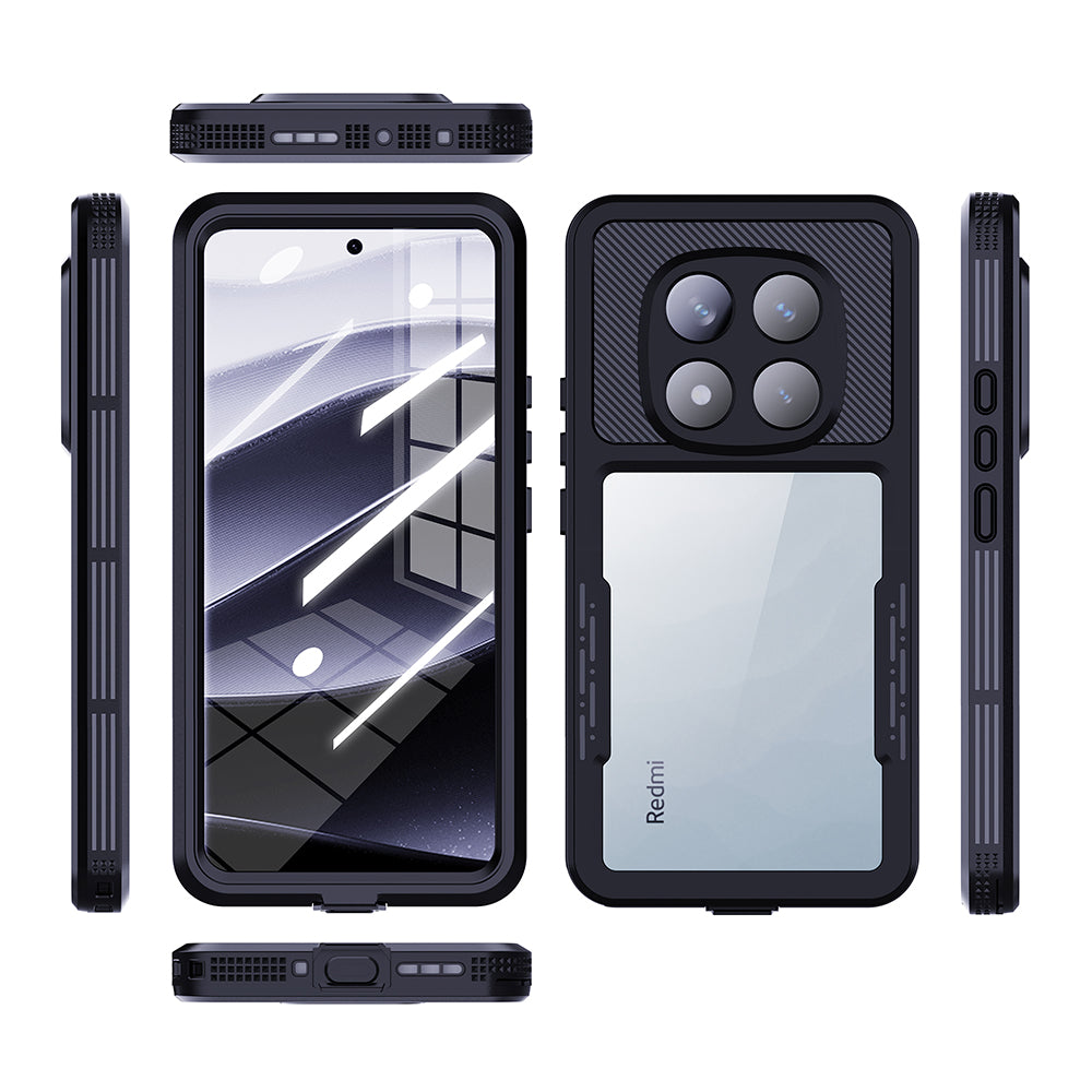 Waterproof Case for Xiaomi Poco X7 / Redmi Note 14 Pro 5G, ShellBox, Black
