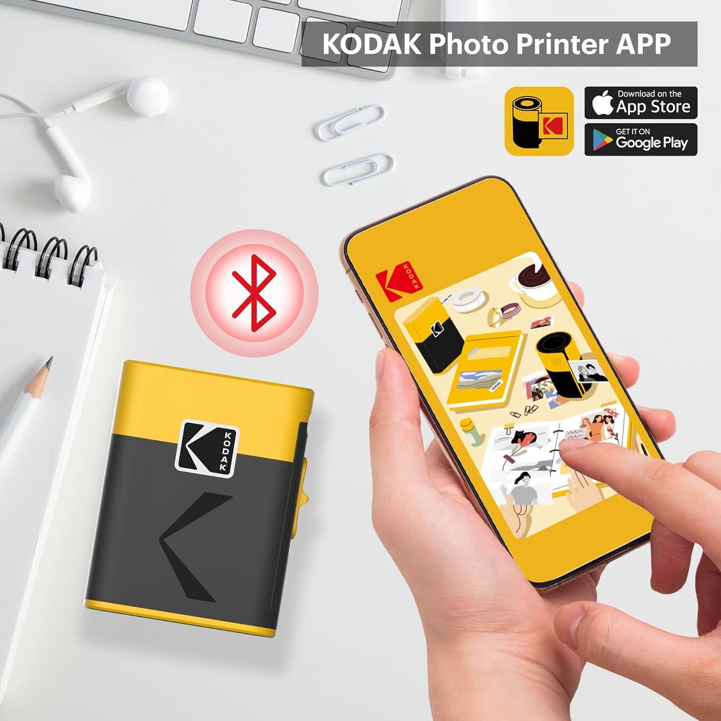 Kodak Label Era Portable Printer, Yellow