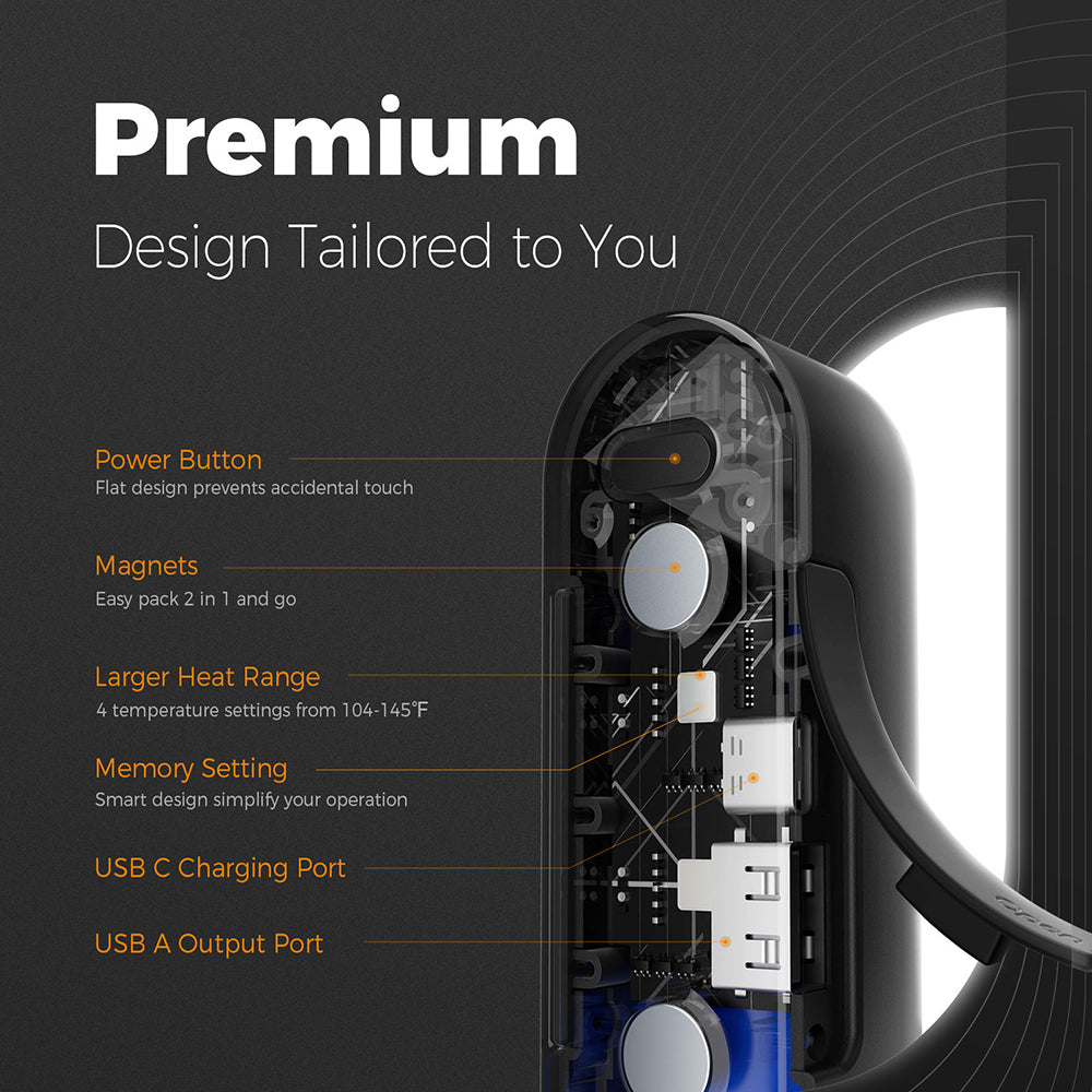 Ogrzewacz do rąk Ocoopa UT2s, Czarny