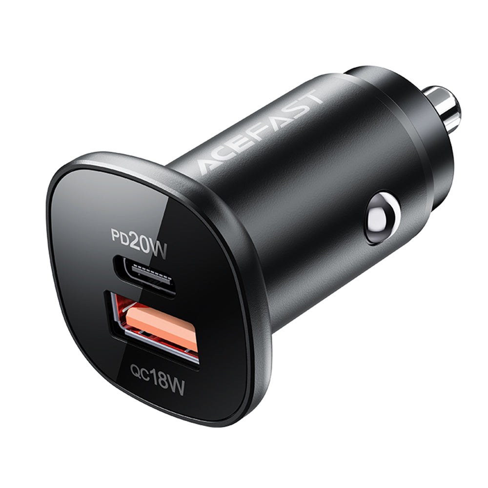 Ładowarka samochodowa Acefast B1, 38W, 3A, 1 x USB-A - 1 x USB-C, Czarna