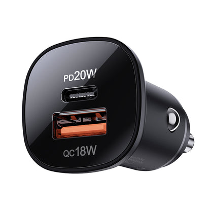 Ładowarka samochodowa Acefast B1, 38W, 3A, 1 x USB-A - 1 x USB-C, Czarna