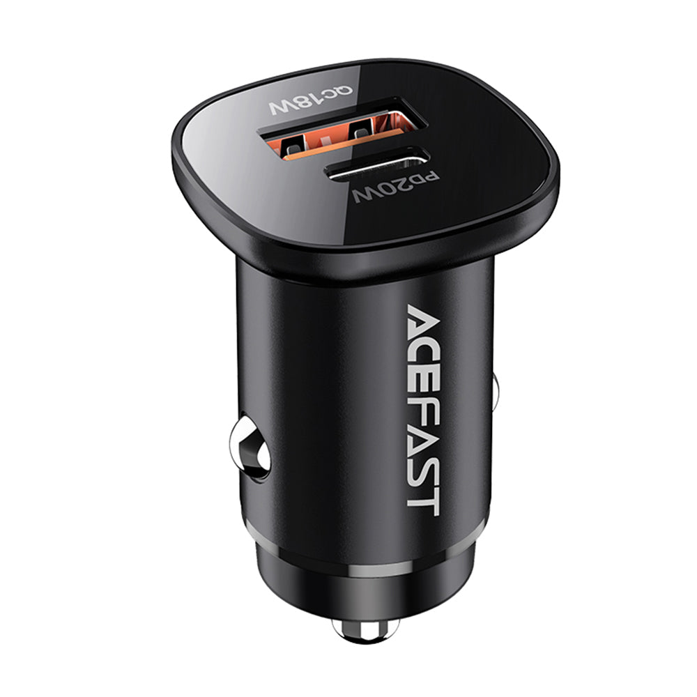 Ładowarka samochodowa Acefast B1, 38W, 3A, 1 x USB-A - 1 x USB-C, Czarna