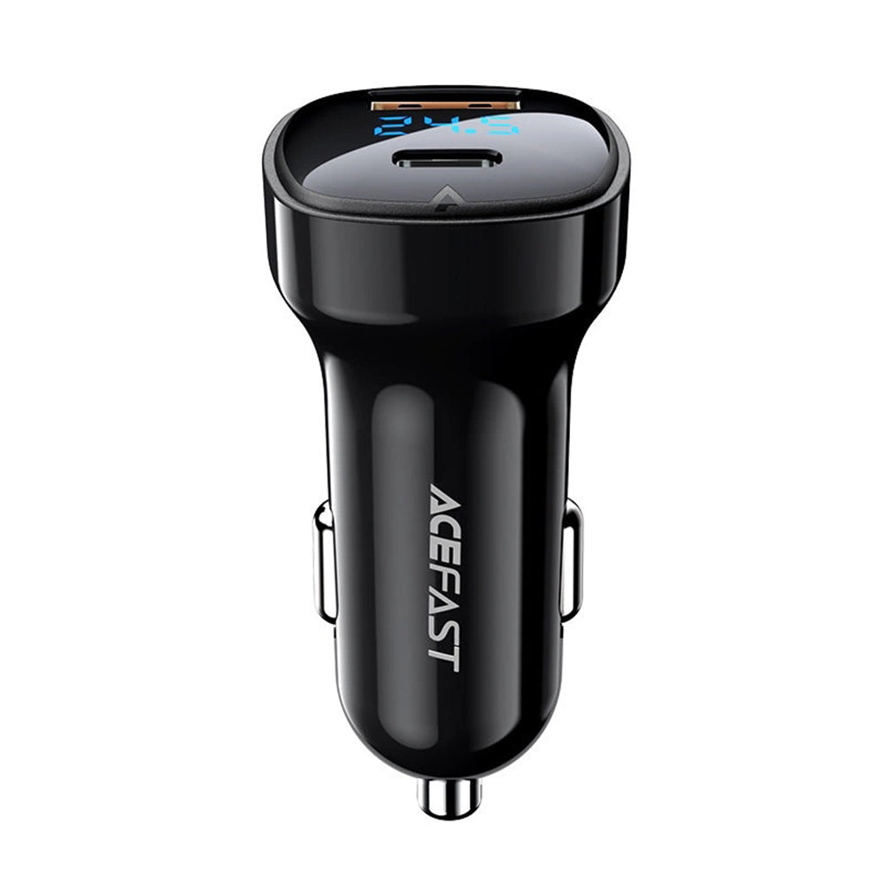 Ładowarka samochodowa Acefast B4, 66W, 3A, 1 x USB-A - 1 x USB-C, Czarna