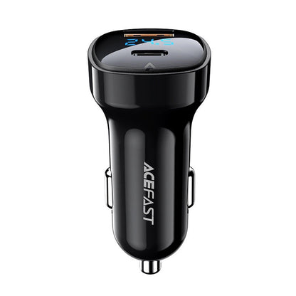 Ładowarka samochodowa Acefast B4, 66W, 3A, 1 x USB-A - 1 x USB-C, Czarna