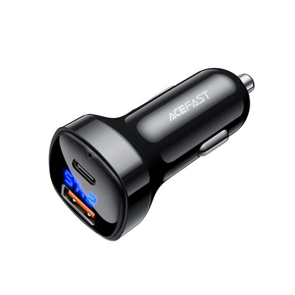 Ładowarka samochodowa Acefast B4, 66W, 3A, 1 x USB-A - 1 x USB-C, Czarna