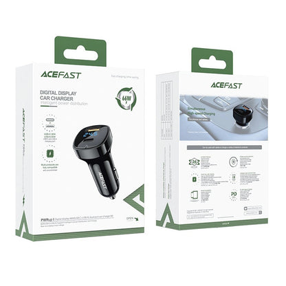 Ładowarka samochodowa Acefast B4, 66W, 3A, 1 x USB-A - 1 x USB-C, Czarna