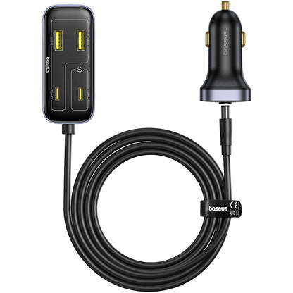 Ładowarka samochodowa Baseus BackseatPal L1, 110W, 3A, 3 x USB-A - 3 x USB-C, Czarny C00081100121-00
