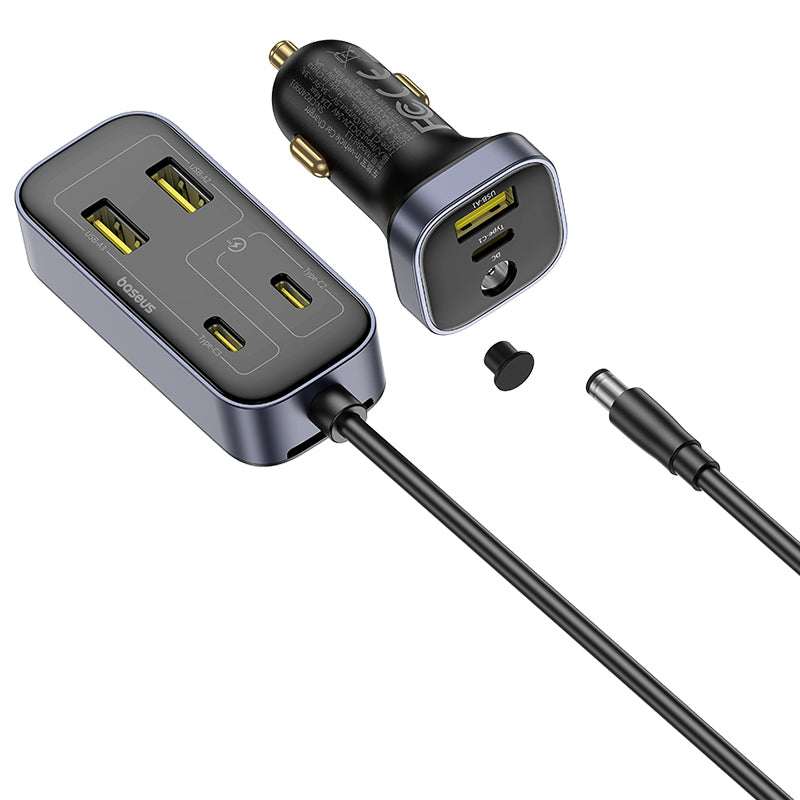 Ładowarka samochodowa Baseus BackseatPal L1, 110W, 3A, 3 x USB-A - 3 x USB-C, Czarny C00081100121-00