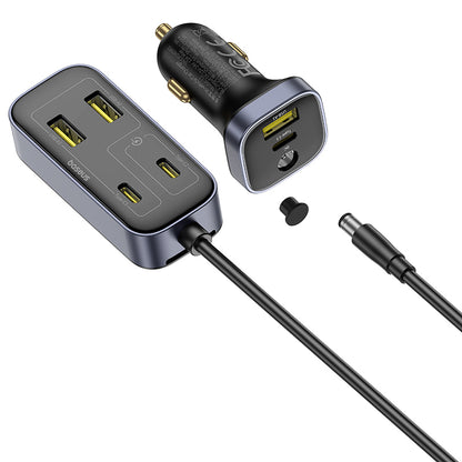 Ładowarka samochodowa Baseus BackseatPal L1, 110W, 3A, 3 x USB-A - 3 x USB-C, Czarny C00081100121-00