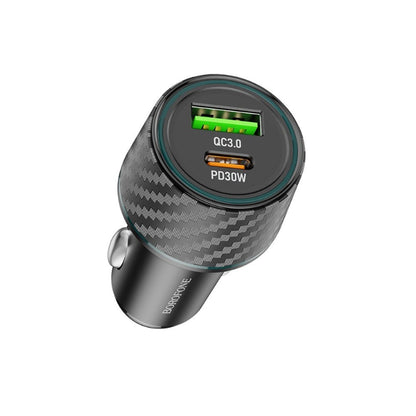Ładowarka samochodowa Borofone BZ21 Brilliant, 48W, 3A, 1 x USB-A - 1 x USB-C, Czarna