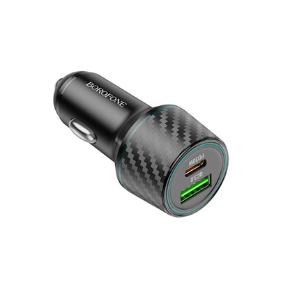 Ładowarka samochodowa Borofone BZ21 Brilliant, 48W, 3A, 1 x USB-A - 1 x USB-C, Czarna
