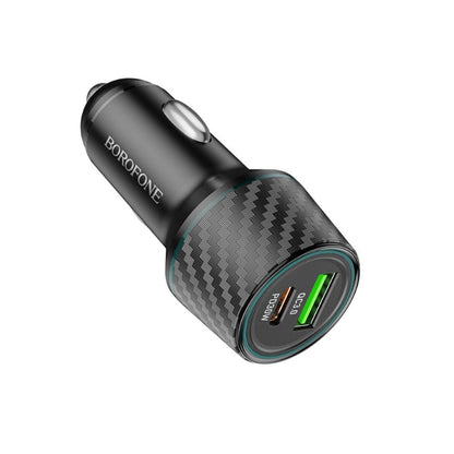 Ładowarka samochodowa Borofone BZ21 Brilliant, 48W, 3A, 1 x USB-A - 1 x USB-C, Czarna