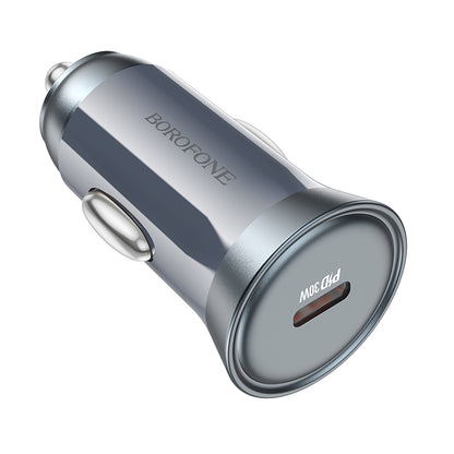 Ładowarka samochodowa Borofone BZ26 Searcher, 30W, 3A, 1 x USB-C, szara 