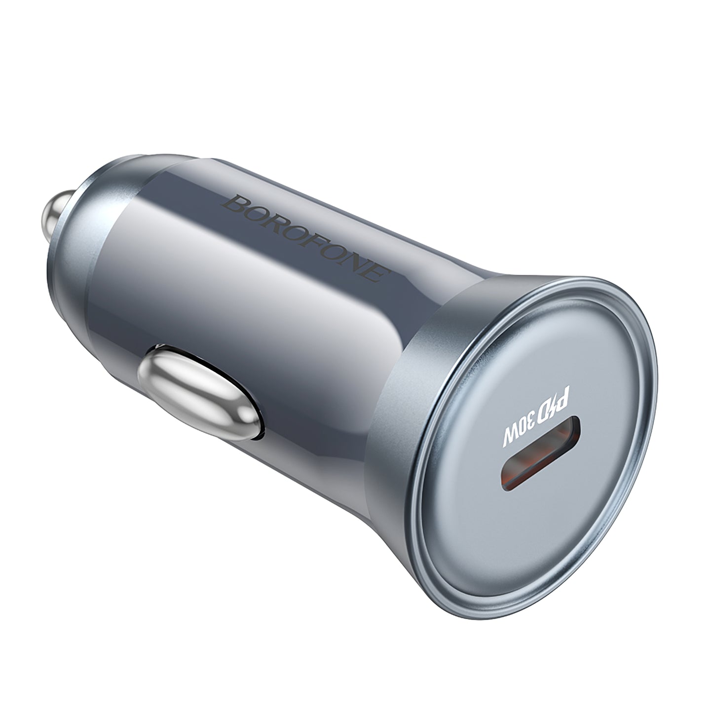 Ładowarka samochodowa Borofone BZ26 Searcher, 30W, 3A, 1 x USB-C, szara 