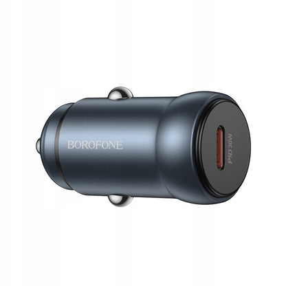 Borofone BZ32 Fresh Car Charger, 30W, 3A, 1 x USB-C, Gray