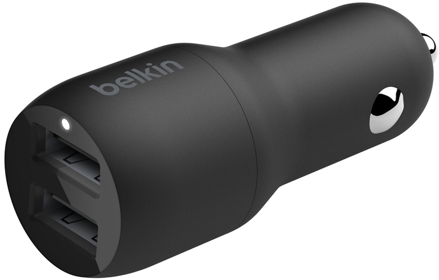 Belkin BoostCharge Dual Lightning Cable Car Charger, 24W, 2.4A, 2 x USB-A, Black CCD001bt1MBK