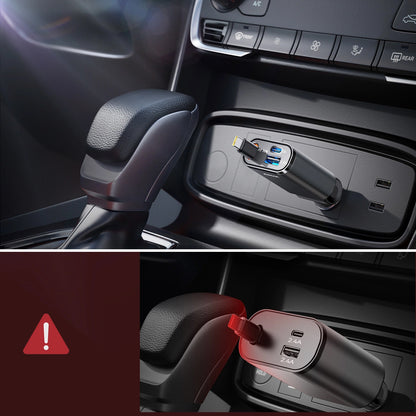 Ładowarka samochodowa z kablem USB-C Joyroom JR-CCL07, 30W, 3A, 1 x USB-A - 1 x USB-C, Szara