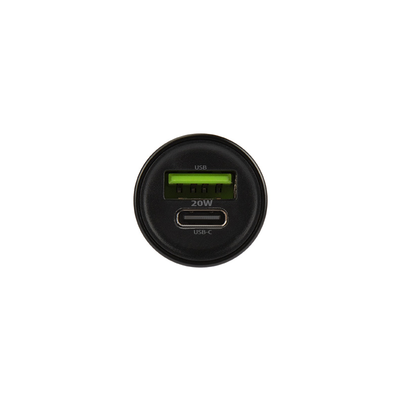 Ładowarka samochodowa z kablem Lightning MaXlife MXCC-04, 20W, 3A, 1 x USB-A - 1 x USB-C, Czarna