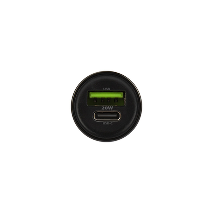 Ładowarka samochodowa z kablem Lightning MaXlife MXCC-04, 20W, 3A, 1 x USB-A - 1 x USB-C, Czarna