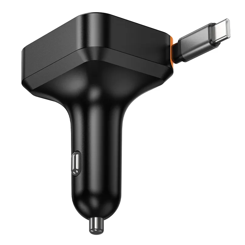 Ładowarka samochodowa z kablem USB-C HOCO NZ18, 65W, 3A, 1 x USB-A - 1 x USB-C, Czarna