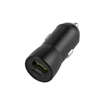 Ładowarka samochodowa z kablem Lightning MaXlife MXCC-04, 20W, 3A, 1 x USB-A - 1 x USB-C, Czarna