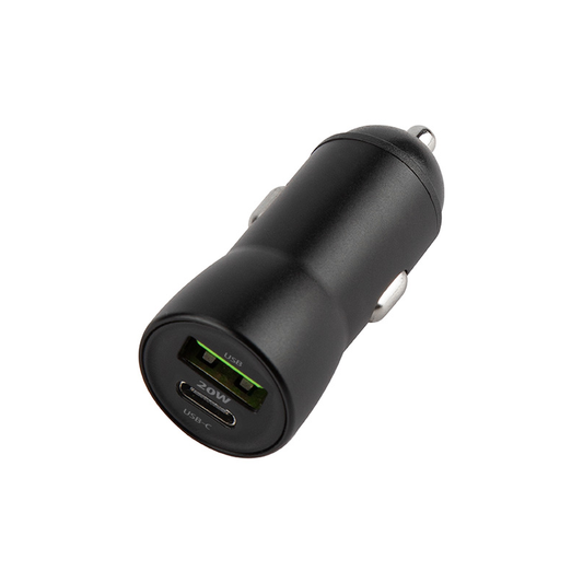 Ładowarka samochodowa z kablem USB-C MaXlife MXCC-04, 20W, 3A, 1 x USB-A - 1 x USB-C, Czarna