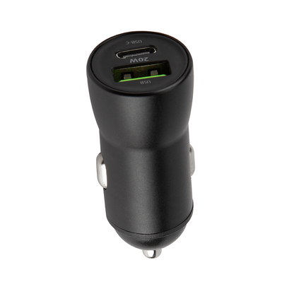 Ładowarka samochodowa z kablem Lightning MaXlife MXCC-04, 20W, 3A, 1 x USB-A - 1 x USB-C, Czarna
