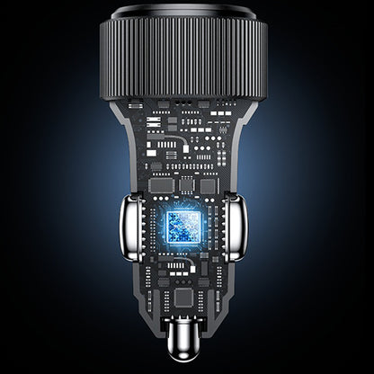 Ładowarka samochodowa z kablem Lightning Yesido Y60, 38W, 3A, 1 x USB-A - 2 x USB-C, Czarna