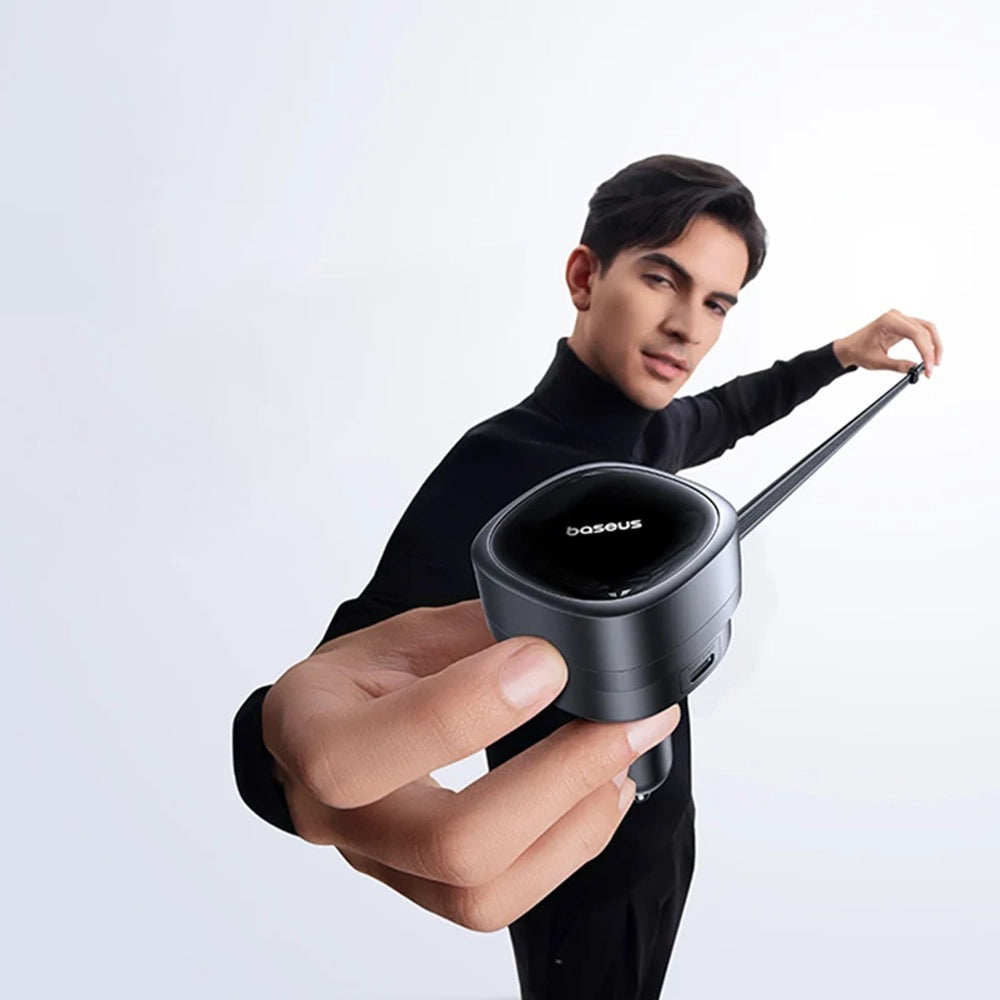 Ładowarka samochodowa z kablem USB-C Baseus PrimeTrip VR1, 60W, 3A, 1 x USB-A - 1 x USB-C, Czarna C00069001121-00