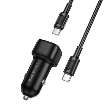Ładowarka samochodowa z kablem USB-C Borofone BZ34B Cloud, 20W, 3A, 1 x USB-A - 1 x USB-C, Czarna