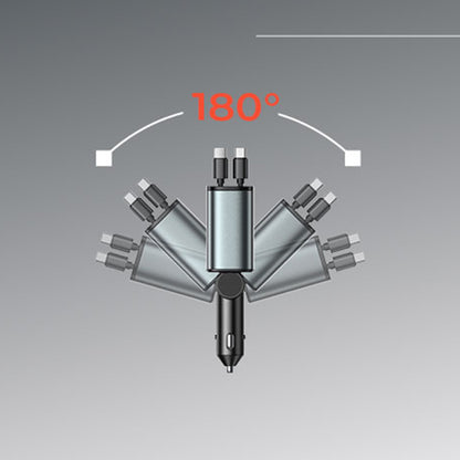 Ładowarka samochodowa z kablem USB-C / Lightning Lisen, 69W, 3A, 1 x USB-A - 1 x USB-C, Czarna YL0224040031