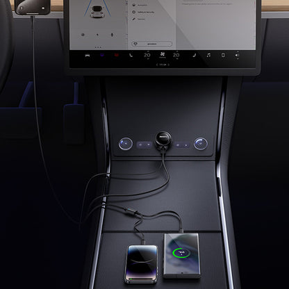 Ładowarka samochodowa z kablem USB-C / Lightning Yesido Y61, 53W, 3A, 1 x USB-A, Czarna