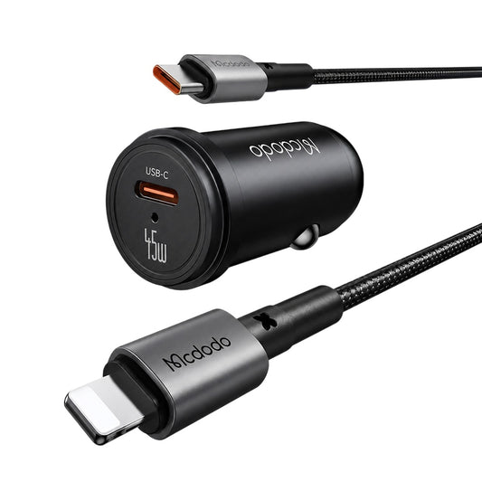 Ładowarka samochodowa z kablem USB-C Mcdodo CC-7495, 45W, 3A, 1 x USB-C, czarna