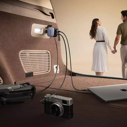 Ładowarka samochodowa z kablem USB-C UGREEN EC603, 90W, 3A, 1 x USB-A - 1 x USB-C, Szara