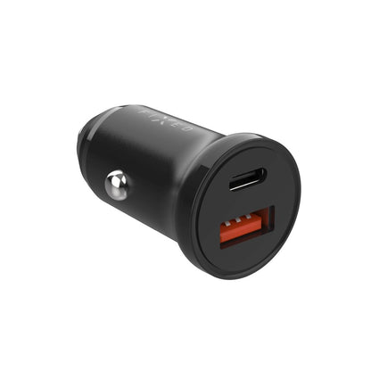 Ładowarka samochodowa Fixed, 20W, 3A, 1 x USB-A - 1 x USB-C, Czarna