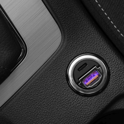 Ładowarka samochodowa Fixed, 30W, 3A, 1 x USB-A - 1 x USB-C, Czarna