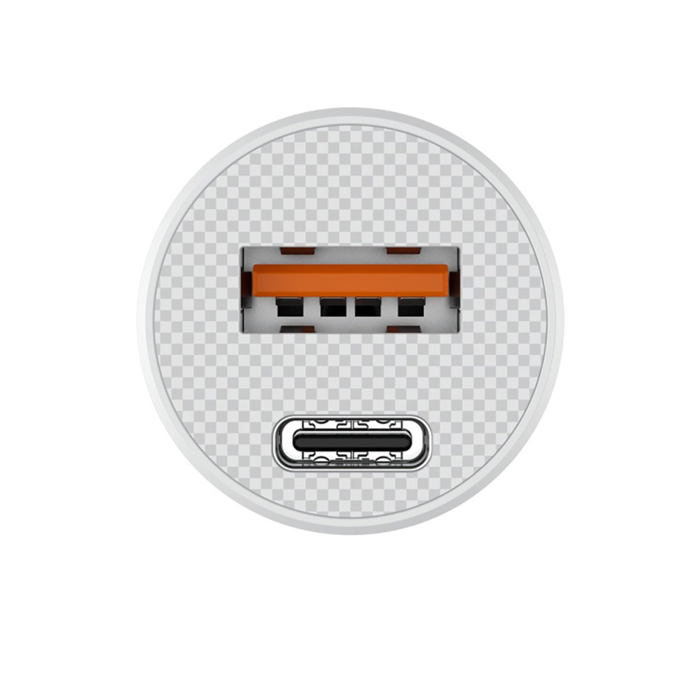 Ładowarka samochodowa HAVIT CC2022, 20W, 3A, 1 x USB-A - 1 x USB-C, Biała