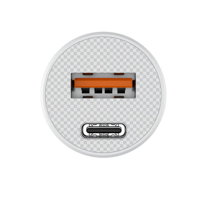 Ładowarka samochodowa HAVIT CC2022, 20W, 3A, 1 x USB-A - 1 x USB-C, Biała