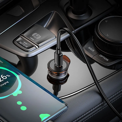Ładowarka samochodowa HOCO NZ16, 30W, 3A, 1 x USB-C, Szara