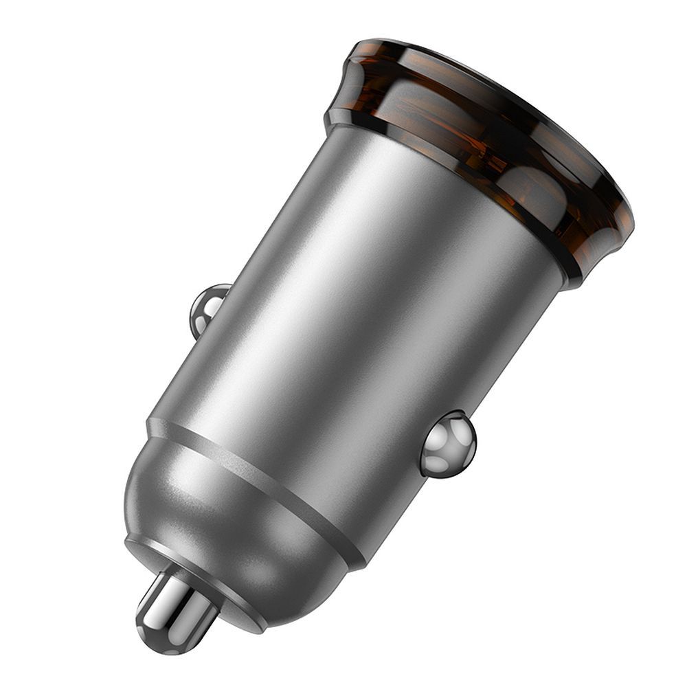 Ładowarka samochodowa HOCO NZ16B, 45W, 3A, 2 x USB-C, Szara