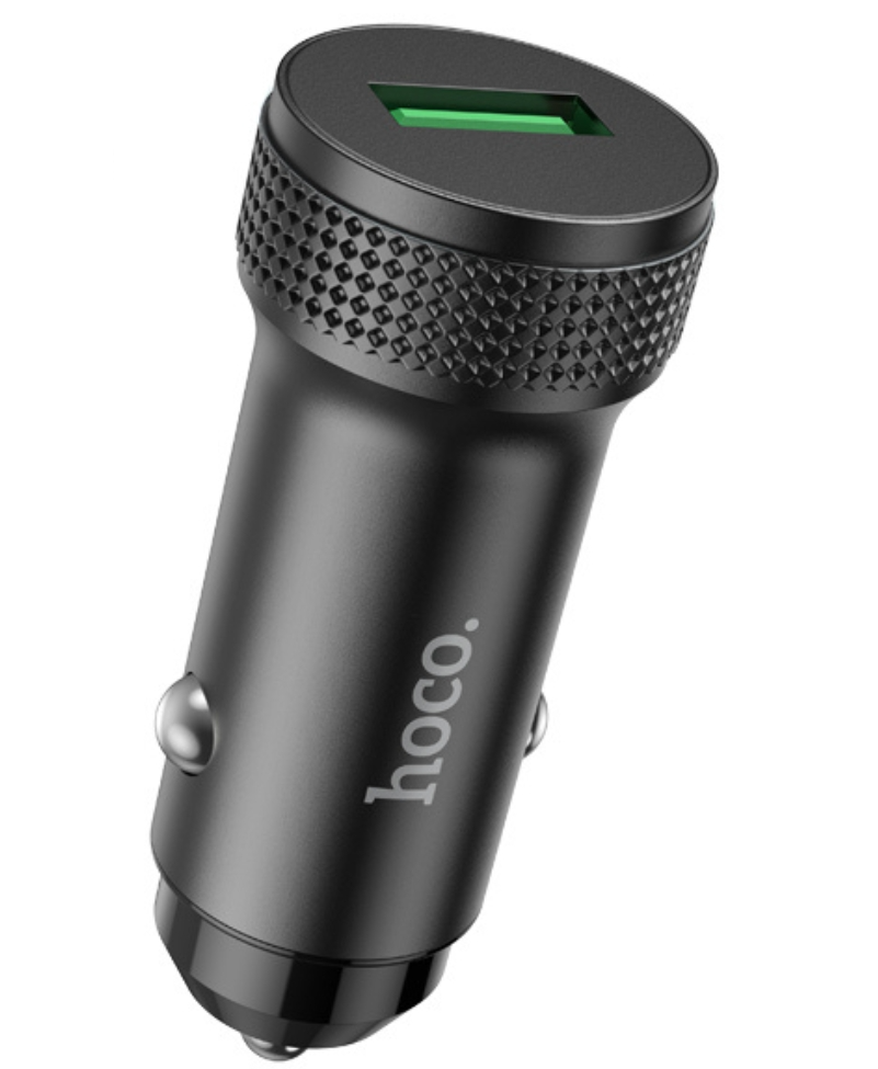 Ładowarka samochodowa HOCO Z49A, 18W, 3A, 1 x USB-A, Czarny