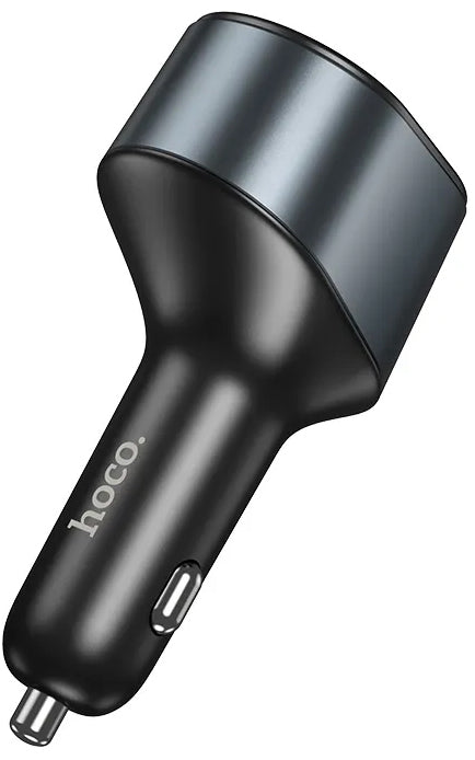 Ładowarka samochodowa HOCO Z56, 35W, 3A, 1 x USB-A - 1 x USB-C - 1 x Przedłużacz zapalniczki, Czarny