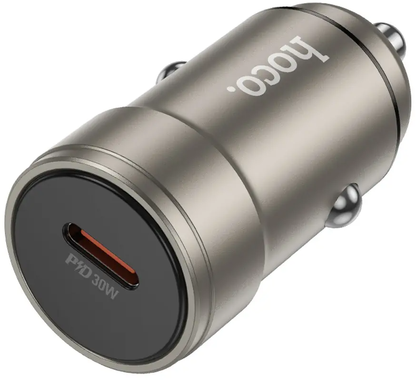 Ładowarka samochodowa HOCO Z57, 30W, 3A, 1 x USB-C, Szara