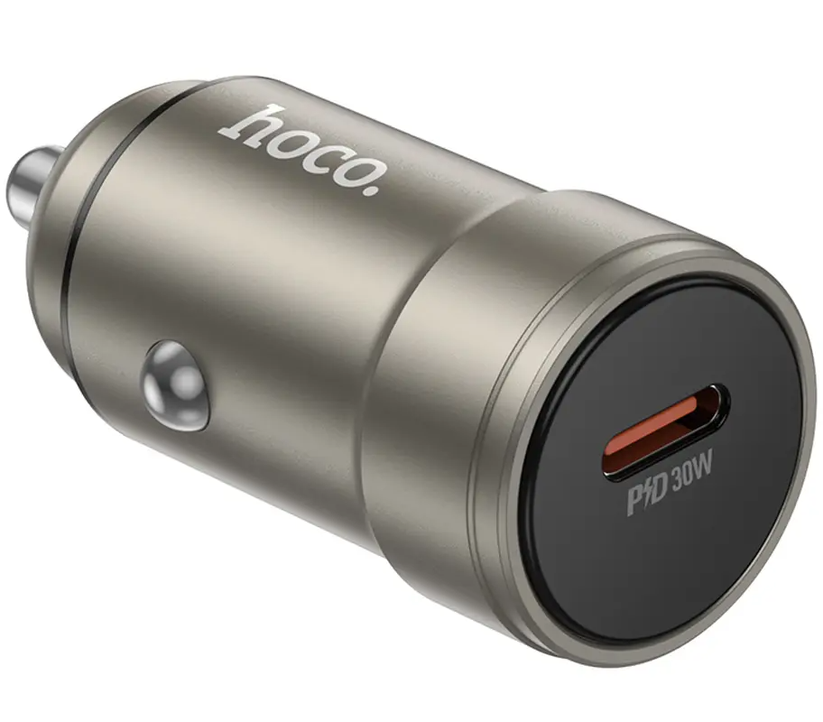 Ładowarka samochodowa HOCO Z57, 30W, 3A, 1 x USB-C, Szara