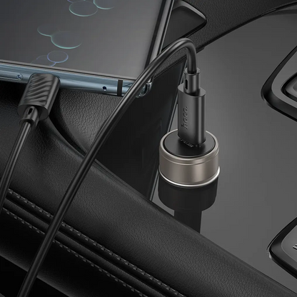 Ładowarka samochodowa HOCO Z57, 30W, 3A, 1 x USB-C, Szara